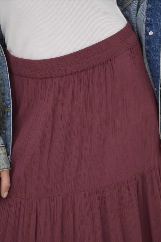 Only bordeaux dames rok | Close up