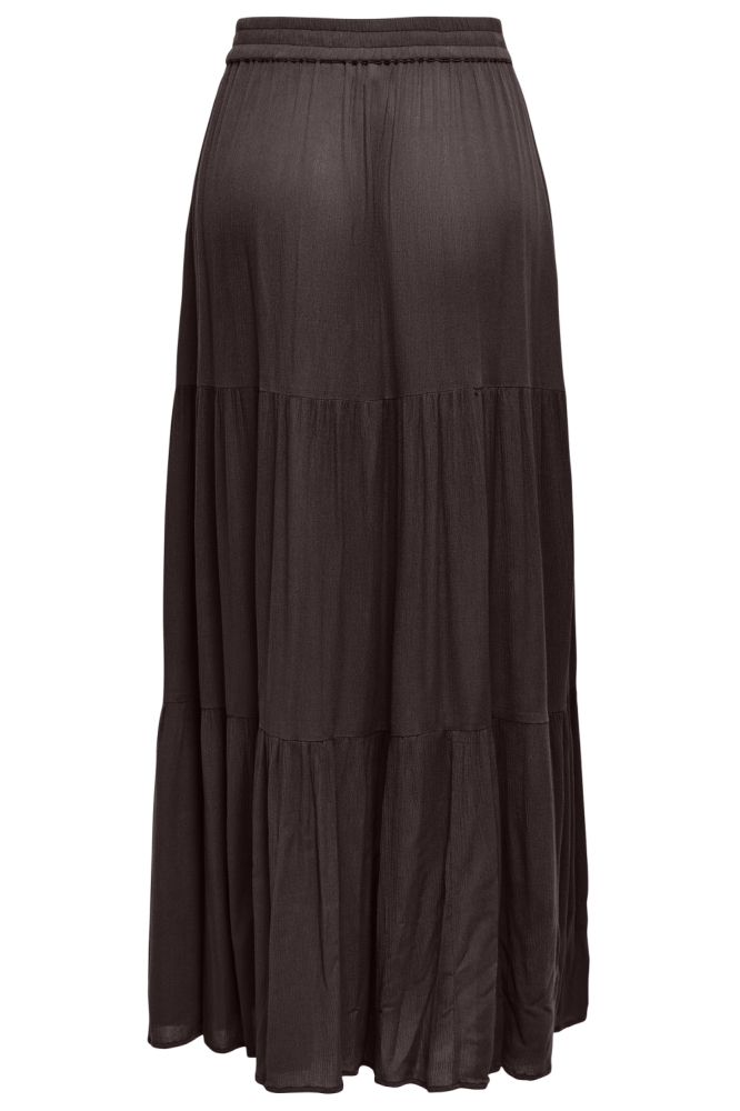 Only bruine dames rok | Achteraanzicht