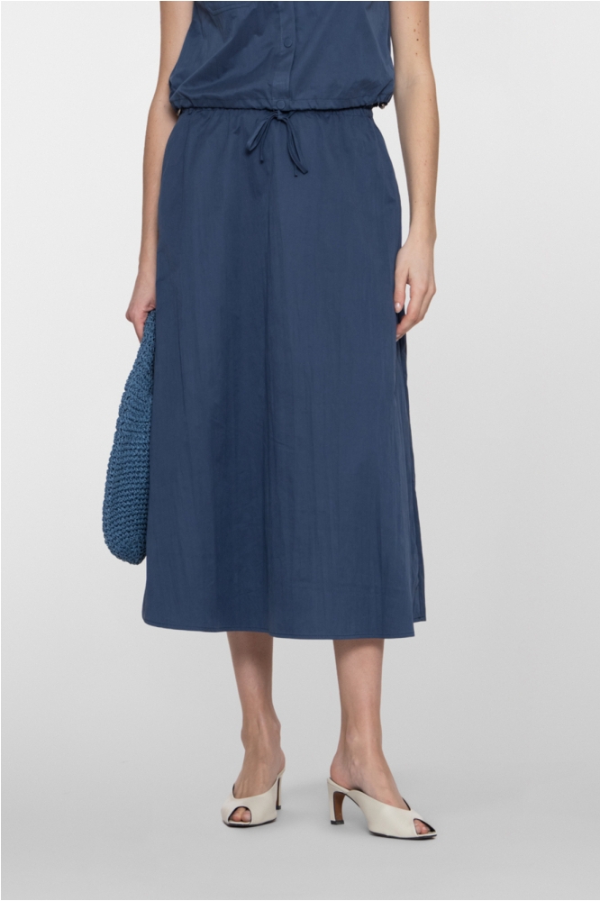 Geisha blauwe dames rok | Model vooraanzicht