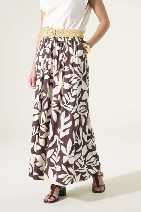 Garcia bruine dames rok | Model vooraanzicht