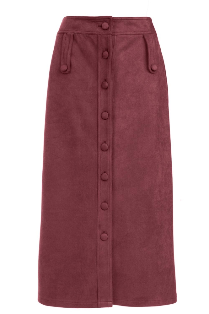 NED bordeaux dames rok | Vooraanzicht