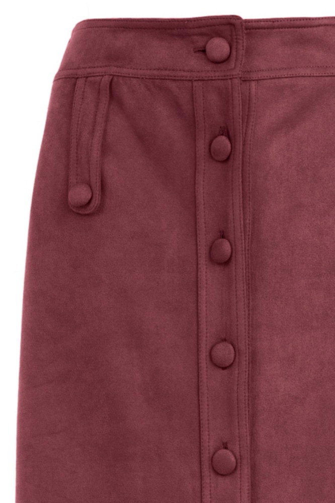 NED bordeaux dames rok | Close up