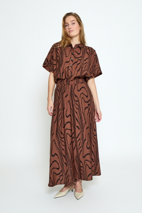 Peppercorn bruine dames rok | Model