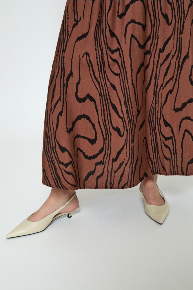 Peppercorn bruine dames rok | Close up