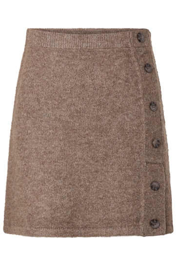 Pieces pcaico hw button knit skirt bc Bruin