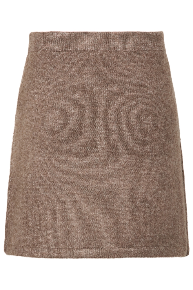 Pieces bruine dames rok | Achteraanzicht