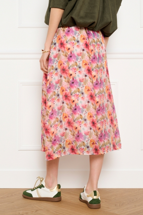 LolaLiza oranje dames rok | Model achteraanzicht