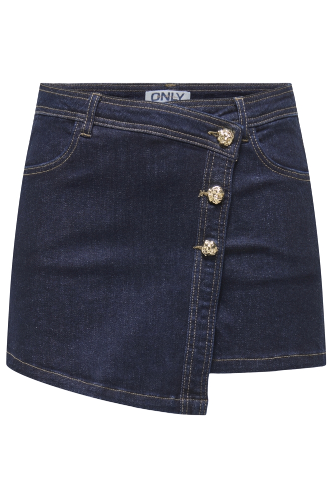 Only blauwe dames korte broek | Vooraanzicht