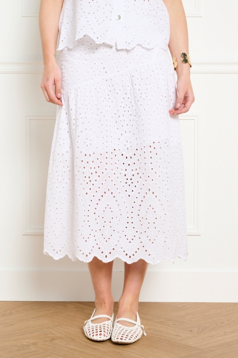 LolaLiza witte dames rok | Model vooraanzicht