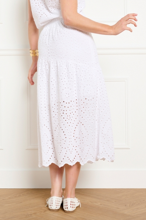 LolaLiza witte dames rok | Model achteraanzicht