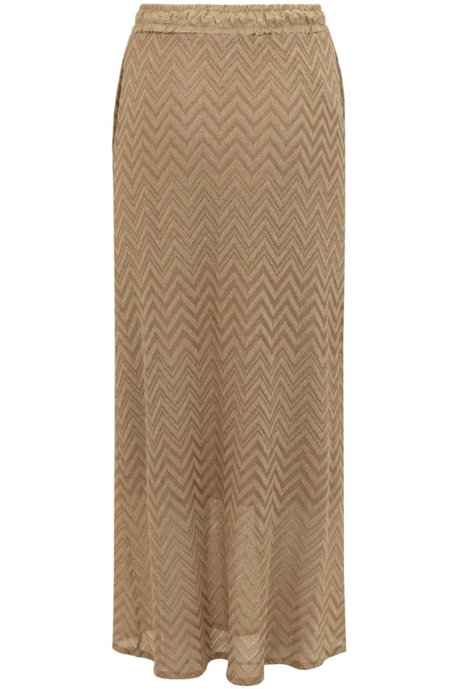 Kimara beige dames rok | Achteraanzicht