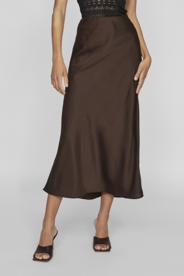 Vila Rok VIELLETTE HW MIDI SKIRT - NOOS 14084182 Coffee Bean