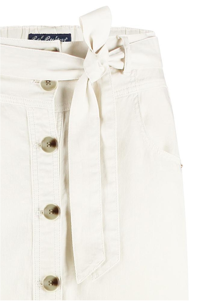 Red Button witte dames rok | Close up