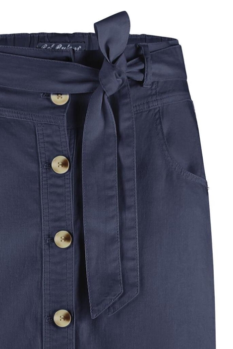 Red Button blauwe dames rok | Close up
