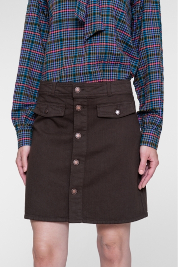 Geisha Rok ROK MET SIERKNOPEN 66502 10 Brown