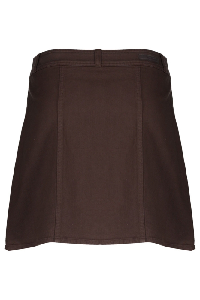 Geisha bruine dames rok | Achteraanzicht