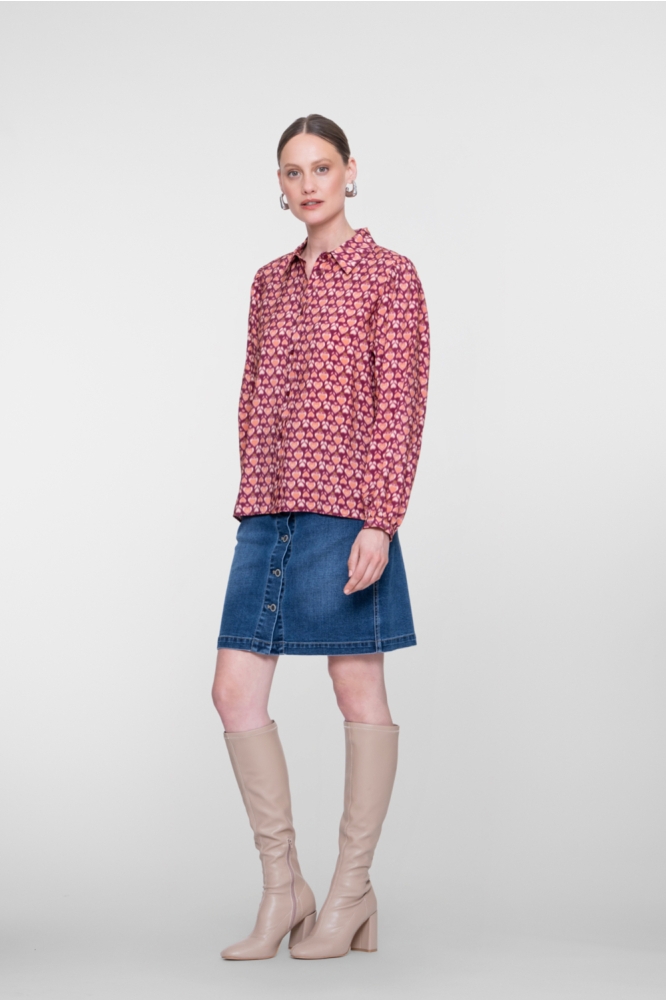 Geisha blauwe dames rok | Model
