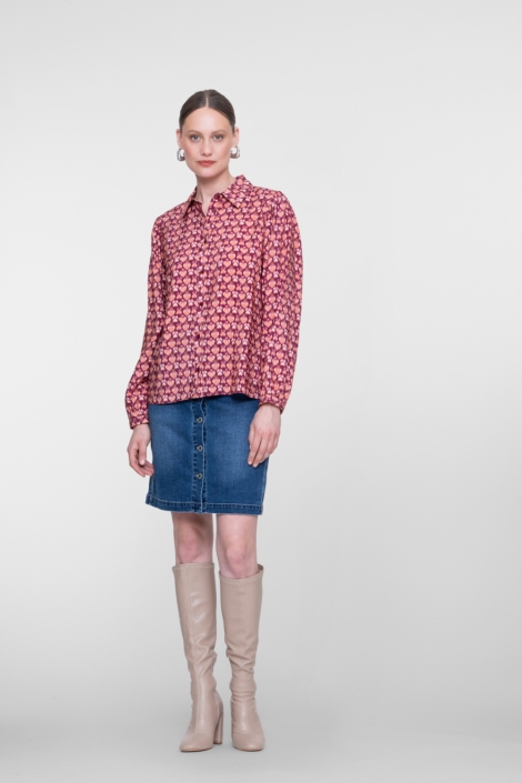 Geisha blauwe dames rok | Model