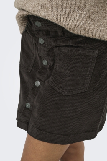 Only Rok ONLAMAZING GLOBAL HW CORD SKIRT PNT 15182080 BLACK COFFEE