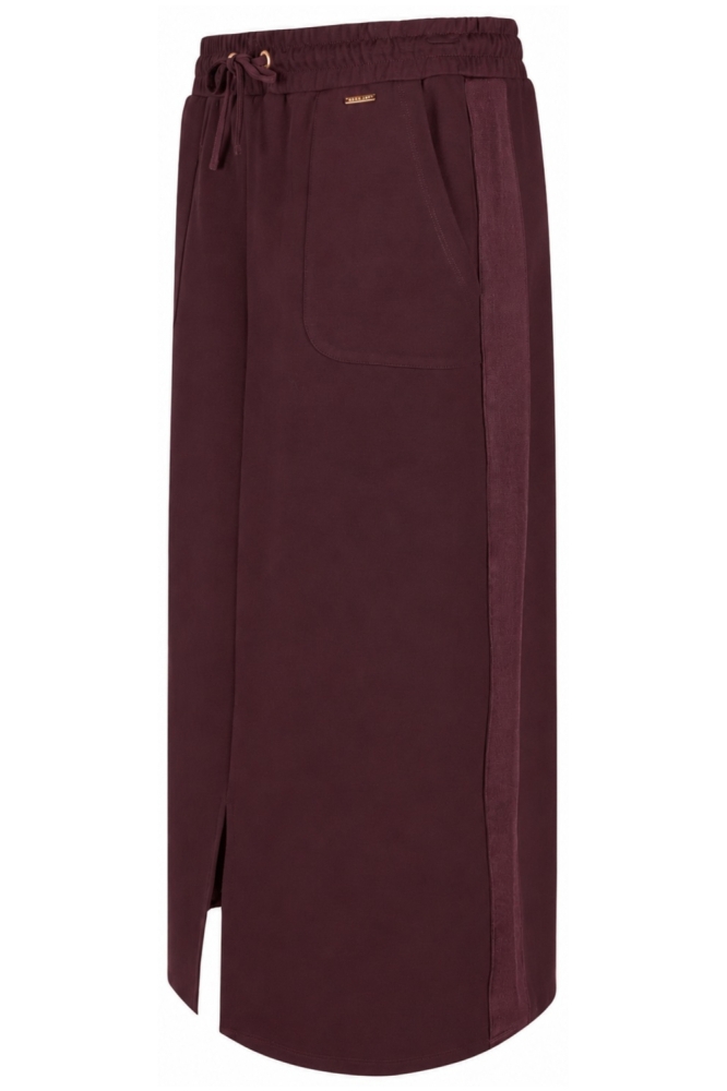 Zoso bordeaux dames rok | Model zijaanzicht