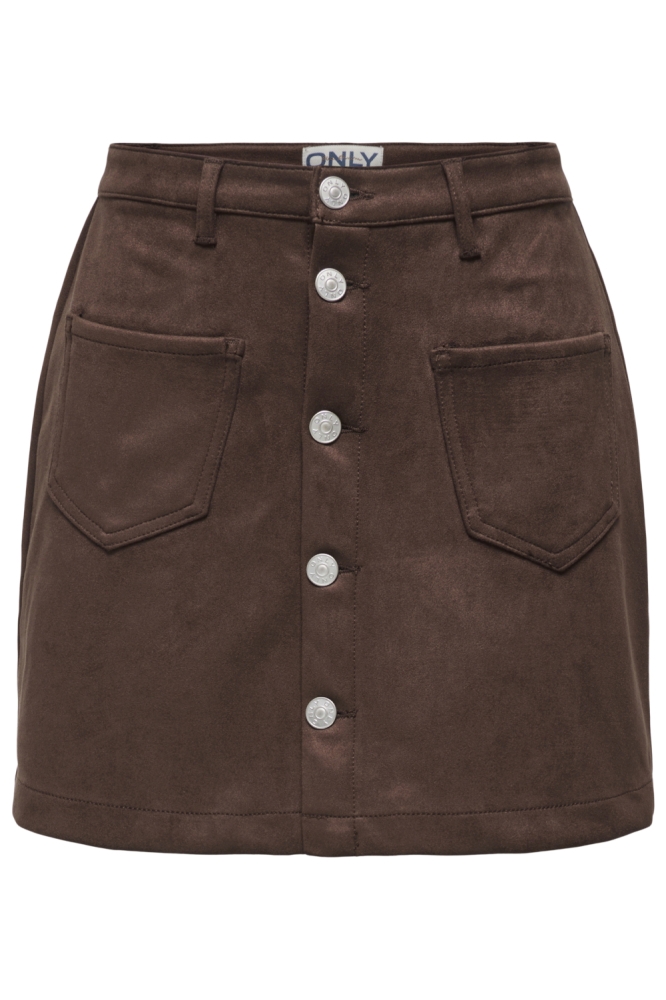 Only bruine dames rok | Vooraanzicht