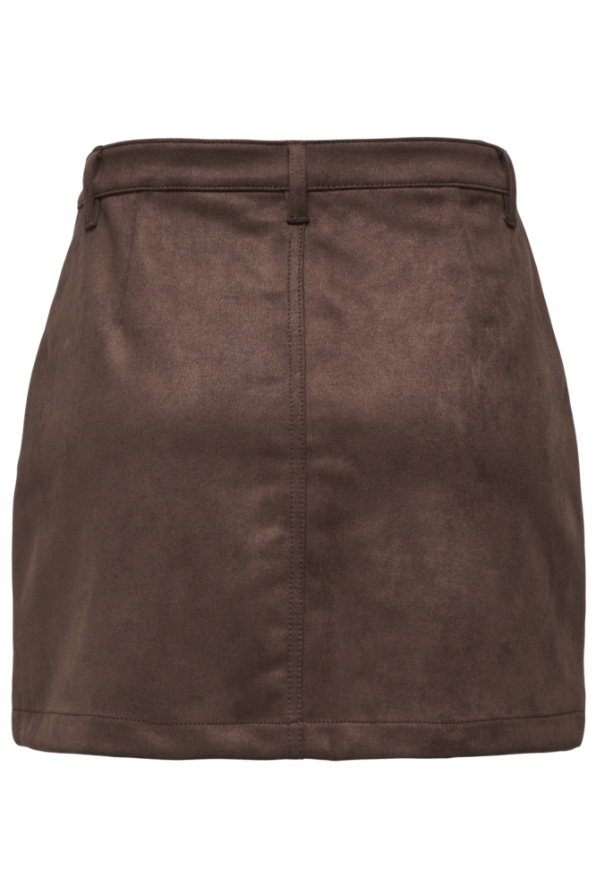 Only bruine dames rok | Achteraanzicht