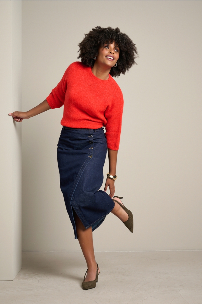LolaLiza blauwe dames rok | Model