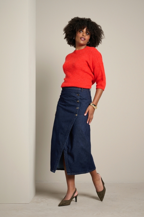 LolaLiza blauwe dames rok | Model