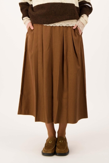 Zusss Rok PLEATED SKIRT 0302 0039 5013 HAZELNUT
