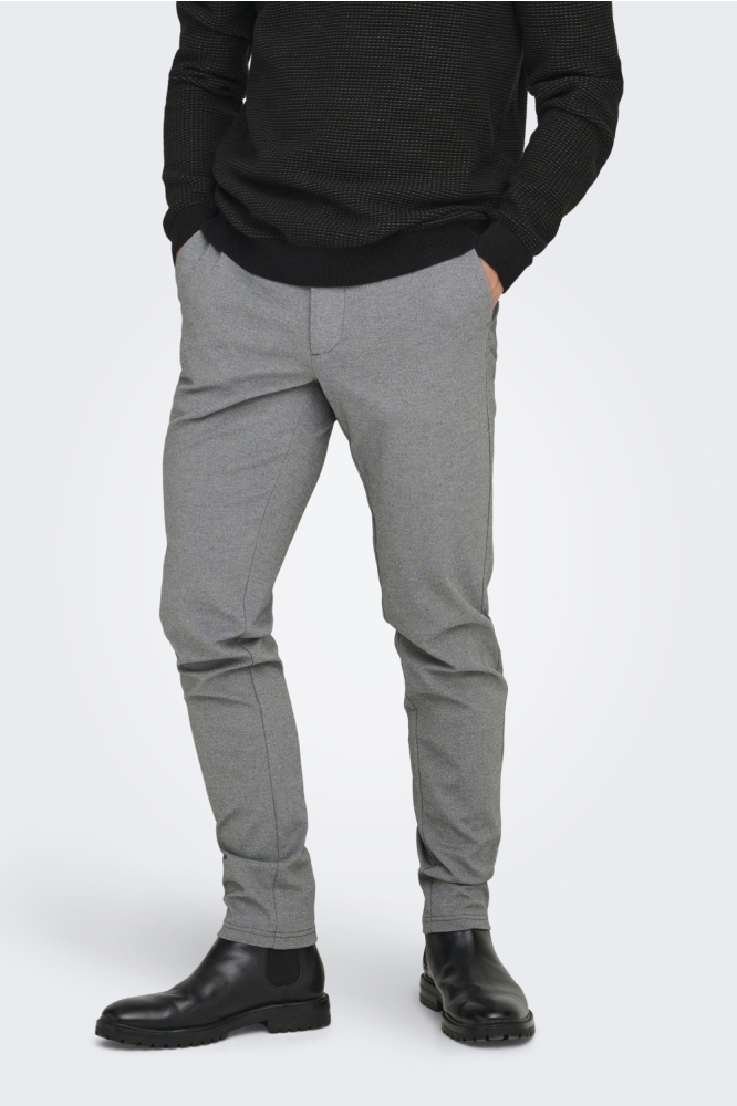 Only & Sons grijze heren broek |