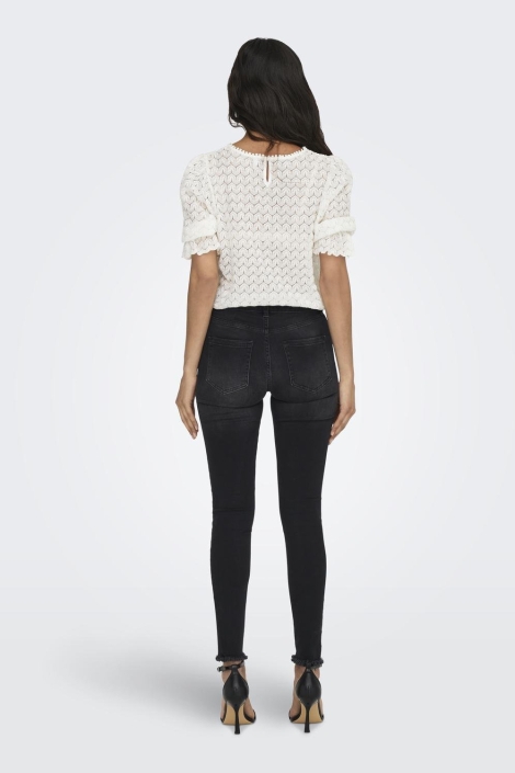 Only zwarte dames jeans | Model achteraanzicht