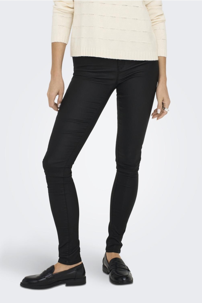Only zwarte dames jeans | Model vooraanzicht