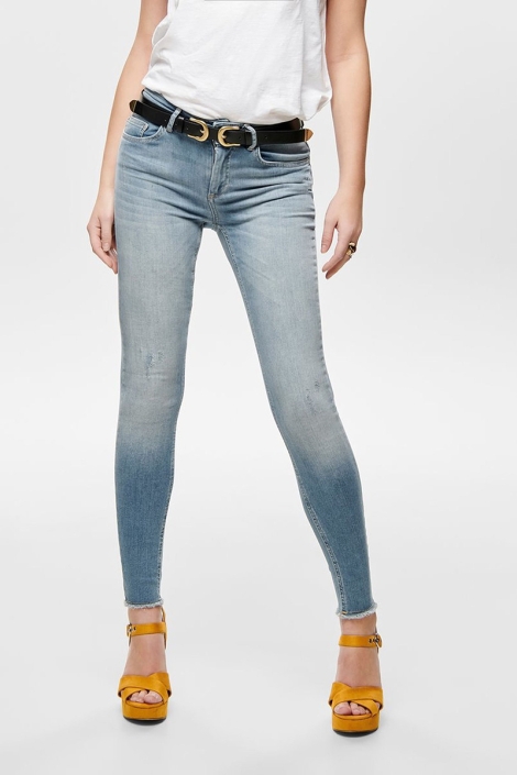 Only blauwe dames jeans | Model vooraanzicht