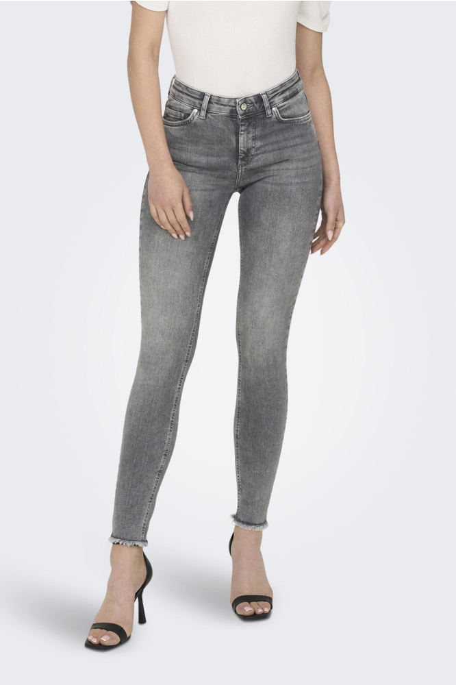 Only grijze dames jeans | Model vooraanzicht