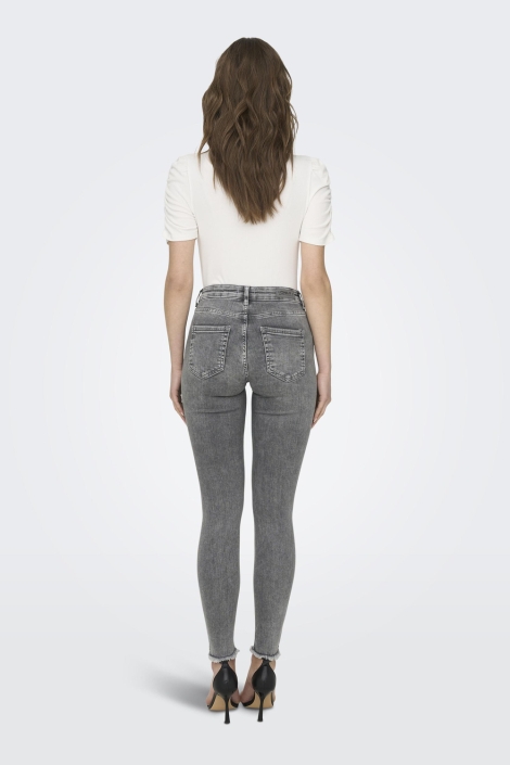Only grijze dames jeans | Model achteraanzicht