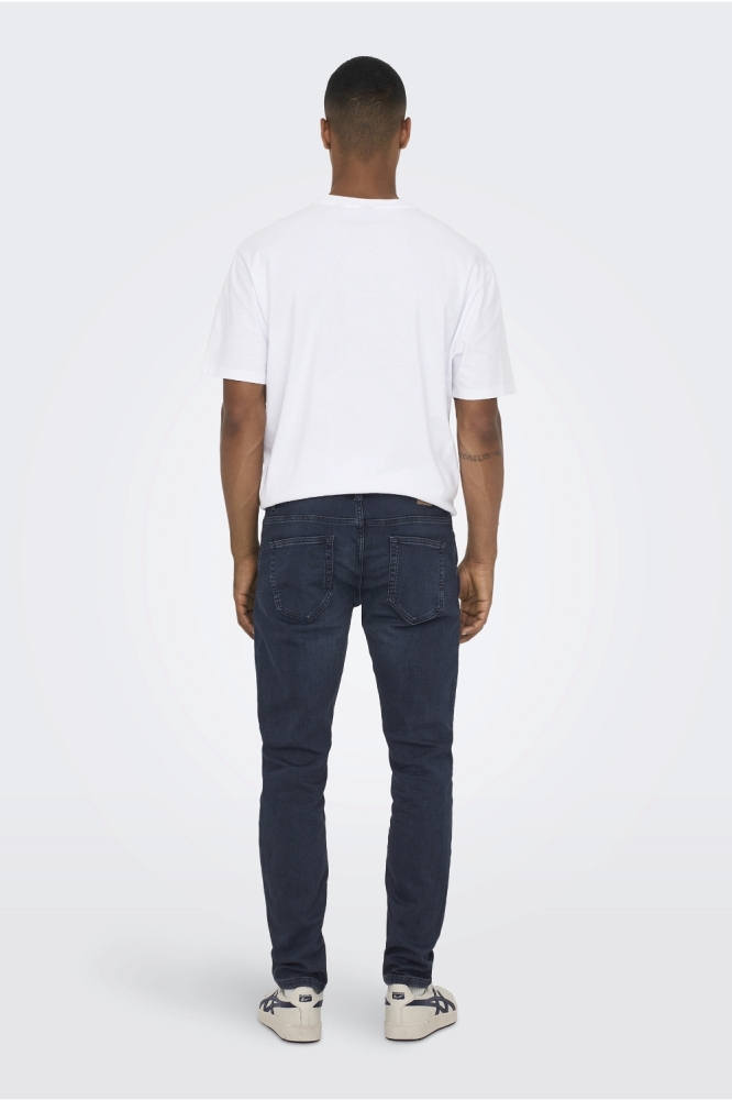 Only & Sons blauwe heren jeans | Model achteraanzicht