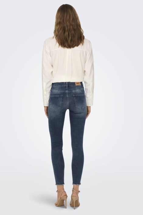 Only blauwe dames jeans | Model achteraanzicht