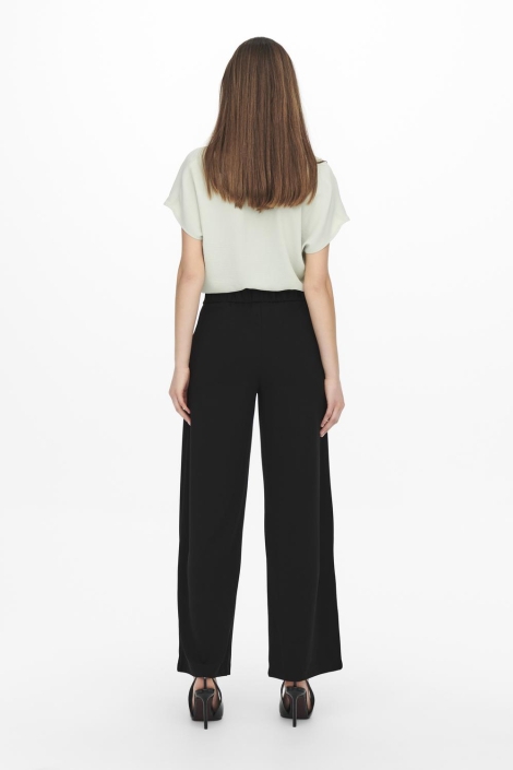 Jacqueline de Yong zwarte dames broek | Model achteraanzicht