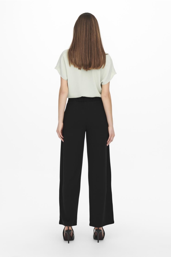 Jacqueline de Yong zwarte dames broek | Model achteraanzicht