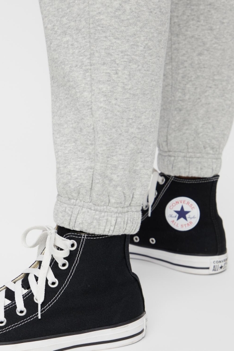 Pieces grijze dames broek | Close up