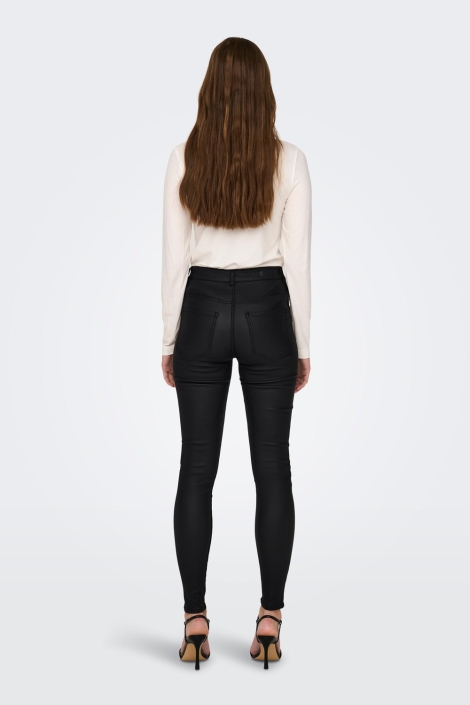Jacqueline de Yong zwarte dames broek | Model achteraanzicht
