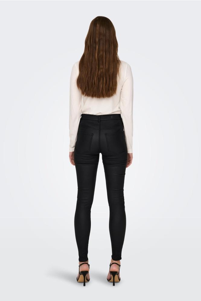 Jacqueline de Yong zwarte dames broek | Model achteraanzicht