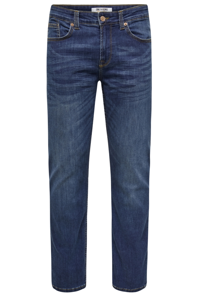 Only & Sons blauwe heren jeans | Vooraanzicht