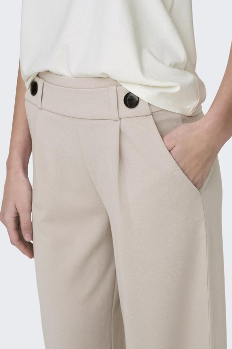 Jacqueline de Yong beige dames broek | Close up