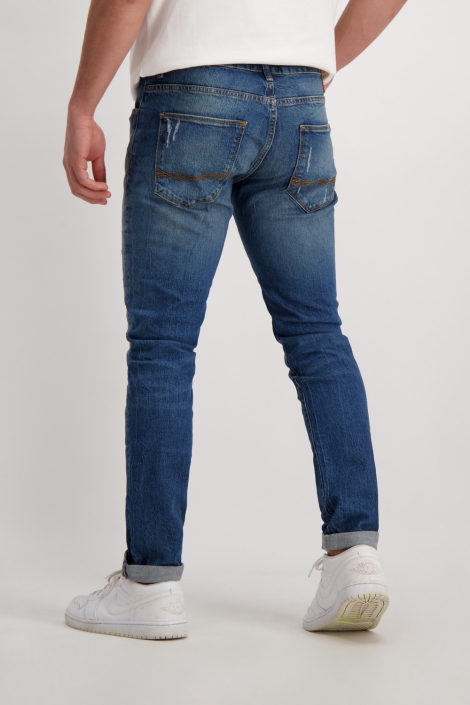 Cars blauwe heren jeans | Model achteraanzicht