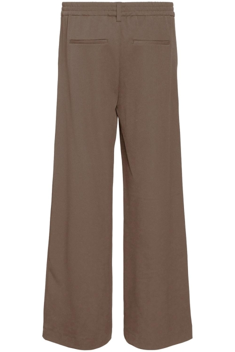 Object taupe dames broek | Achteraanzicht