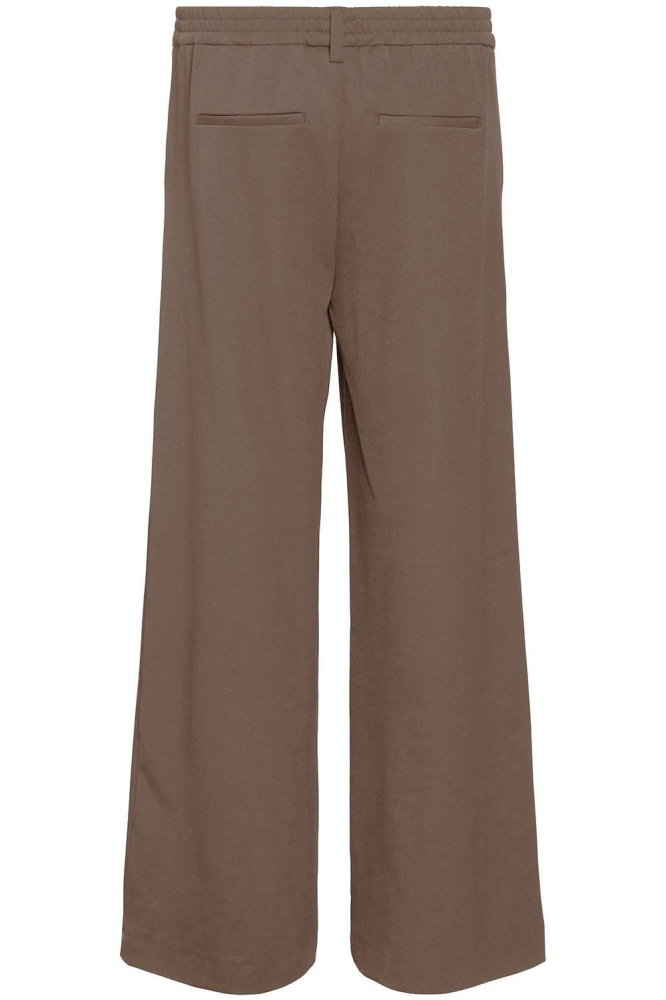 Object taupe dames broek | Achteraanzicht