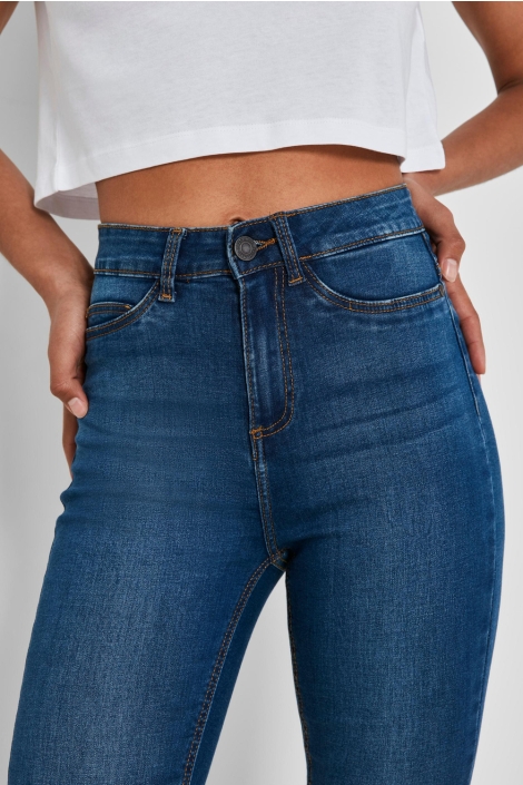 Noisy may blauwe dames jeans | Close up