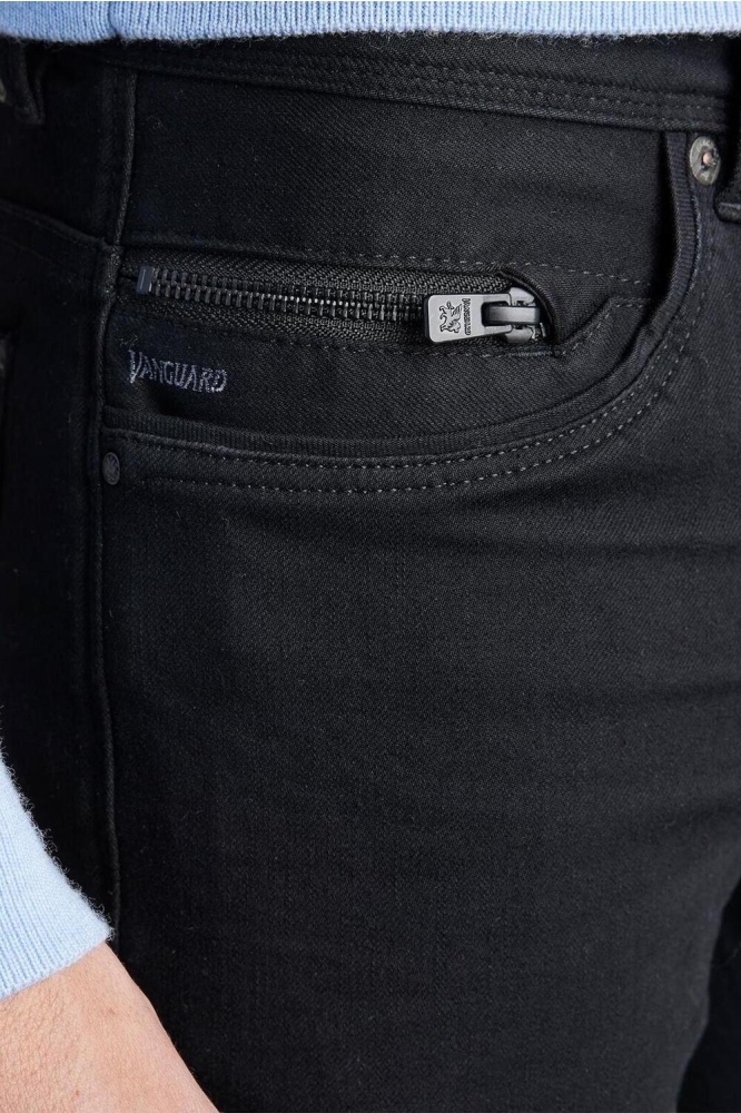 Vanguard zwarte heren jeans | Close up