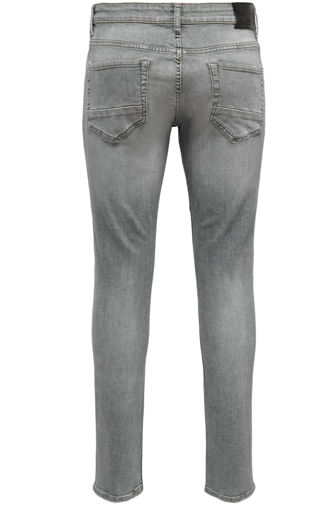 Only & Sons grijze heren jeans | Achteraanzicht